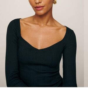 NWT Reformation Leighton Knit Top